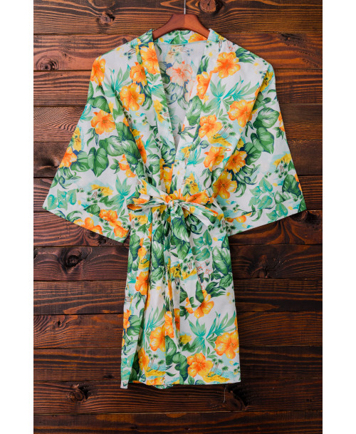 Kimono Robes - Floral Yellow - $29.99